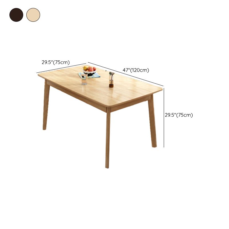 Rubberwood Dining Table Modern Rectangle Dining Table for Kitchen Clearhalo 'Dining Tables & Seating' 'Dining Tables' 'dining_table' 'furn' 'furn_dining_table' 'Furniture' 'Kitchen & Dining Furniture' 1200x1200_5f3ffc8a-686f-4e97-92f4-f7f12e88240b