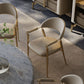 Glam Upholstered Arm Chair Dining Room Metal Dining Arm Chair