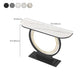 Glam Stone Console Table Iron Stain Resistant Console Sofa Table for Hall