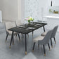 Black Frame Stone Dining Room Table Traditional Luxury Rectangle Dining Table Clearhalo 'Dining Tables & Seating' 'Dining Tables' 'dining_table' 'furn' 'furn_dining_table' 'Furniture' 'furniture_dining_table' 'Kitchen & Dining Furniture' 'kitchen' 'kitchen_dining_table' 1200x1200_5f414bb1-9e79-454c-a5bc-ac55c2f21281