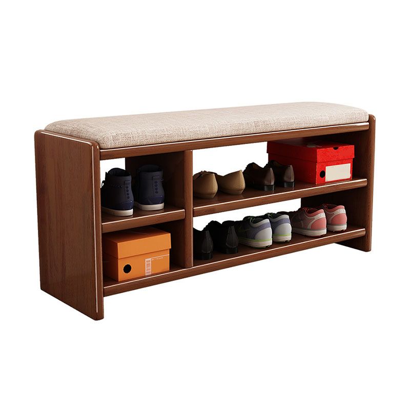 Banca di ingresso industriale da 11,7 pollici in panca in legno massiccio con imbottito