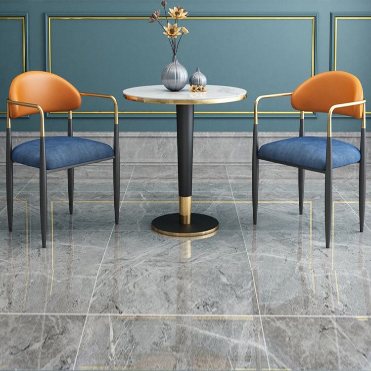 Scandinavian Style Metal Chairs Set Kitchen Dining Room Open Back Arm Chair Clearhalo ' kitchen&dining_furn' 'Dining Chairs' 'Dining Tables & Seating' 'dining_chair' 'furn' 'furn_dining_chair' 'Furniture' 'furniture_dining_chair' 'Kitchen & Dining Furniture' 'kitchen' 1200x1200_5f4463ba-3a0d-47f0-84e0-061546d44394