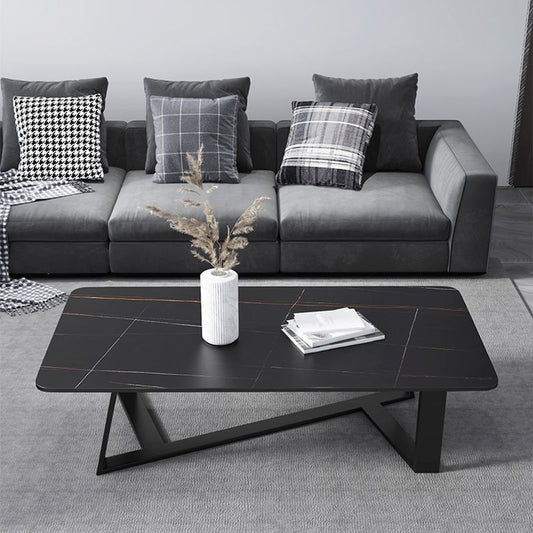 Tavolino in marmo slitta in stile moderno tavolo da cocktail rettangolare