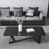 Tavolino in marmo slitta in stile moderno tavolo da cocktail rettangolare