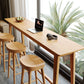 Solid Wood Bar Height Table Natural Rectangle Counter Height Table