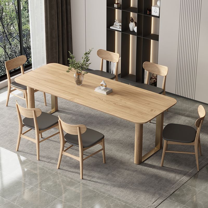 Modern Solid Wood Dining Table Set 1/4/5/7 Pieces Dining Set for Home Use Clearhalo 'Dining Room Sets' 'Dining Tables & Seating' 'dining_room_set' 'furn' 'furn_dining_room_set' 'Furniture' 'furniture_dining_room_set' 'Kitchen & Dining Furniture' 1200x1200_5f49bd52-0daf-4c90-a437-c22b80dd9ca6
