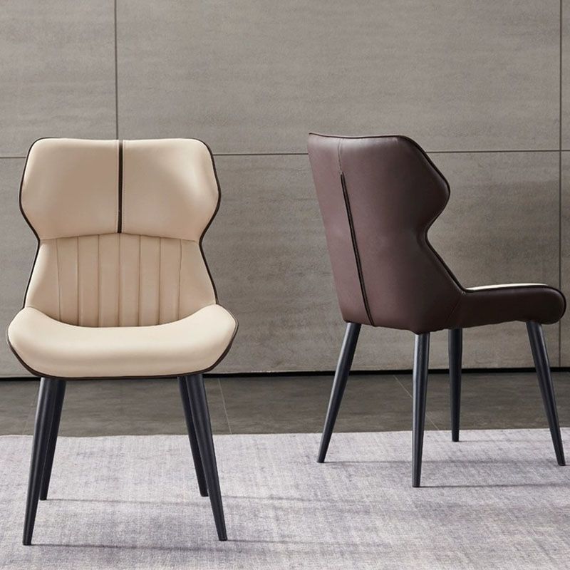 Contemporary Dining Chair Kitchen Arm Side Chair with Metal Legs Clearhalo 'Dining Chairs' 'Dining Tables & Seating' 'dining_chair' 'furn' 'furn_dining_chair' 'Furniture' 'Kitchen & Dining Furniture' 1200x1200_5f49db5a-1fe2-4e13-b02a-7181c7e5cc62