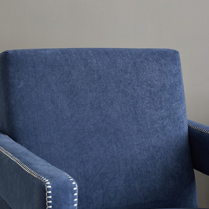 グラムファブリックアームが含まれている四角いアーム固定バックアクセントルームチェア