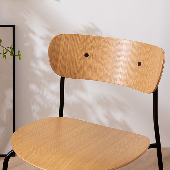 Sedia da pranzo industriale sedia da pranzo piegata con gambe nere