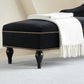Modern Velvet Upholstered Cushioned One Armed Chaise Lounge with Nailhead Trim