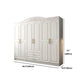 French Country Wardrobe White Colour Wooden Wardrobe Closet With 2 Drawers