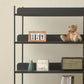 Industrial Etagere Bookshelf Metal Shelves Included Open Back Bookcase