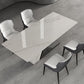 Stone Rectangle Dining Table Contemporary Dining Table with Pedestal Base