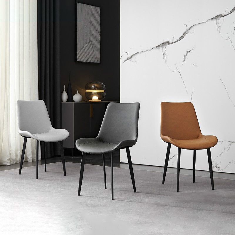 Industrial Style Metal Chair Kitchen Solid Back Dining Side Chairs (Set of 2) Clearhalo ' kitchen&dining_furn' 'Dining Chairs' 'Dining Tables & Seating' 'dining_chair' 'furn' 'furn_dining_chair' 'Furniture' 'furniture_dining_chair' 'Kitchen & Dining Furniture' 'kitchen' 1200x1200_5f4ef644-714d-4be4-b411-878326f6029f