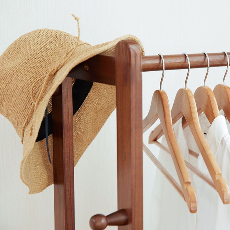 64 "Modern y contemporáneo de la colgilla de pino del hall del salón con riel colgante y ganchos