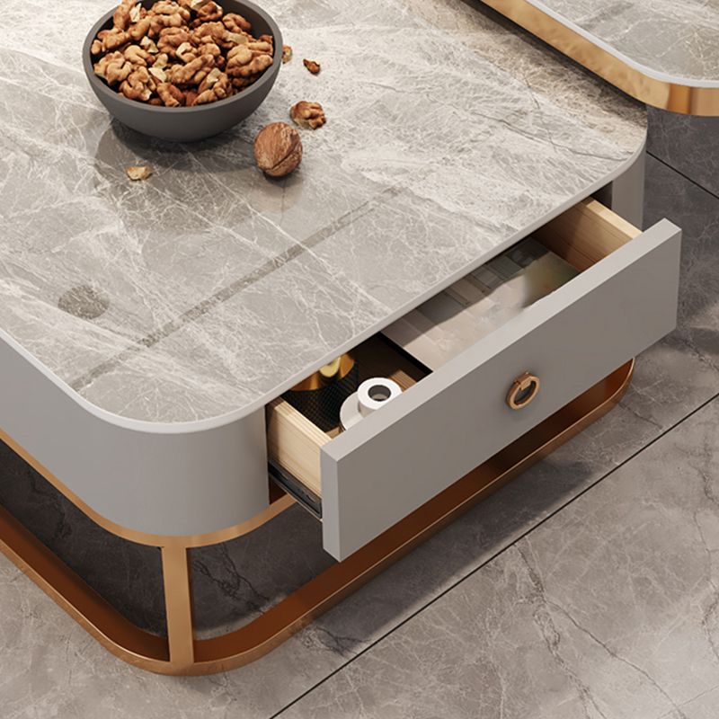 Quadratischer Couchtisch mit Glasplatte, zusammensetzbarer Couchtisch für das Wohnzimmer