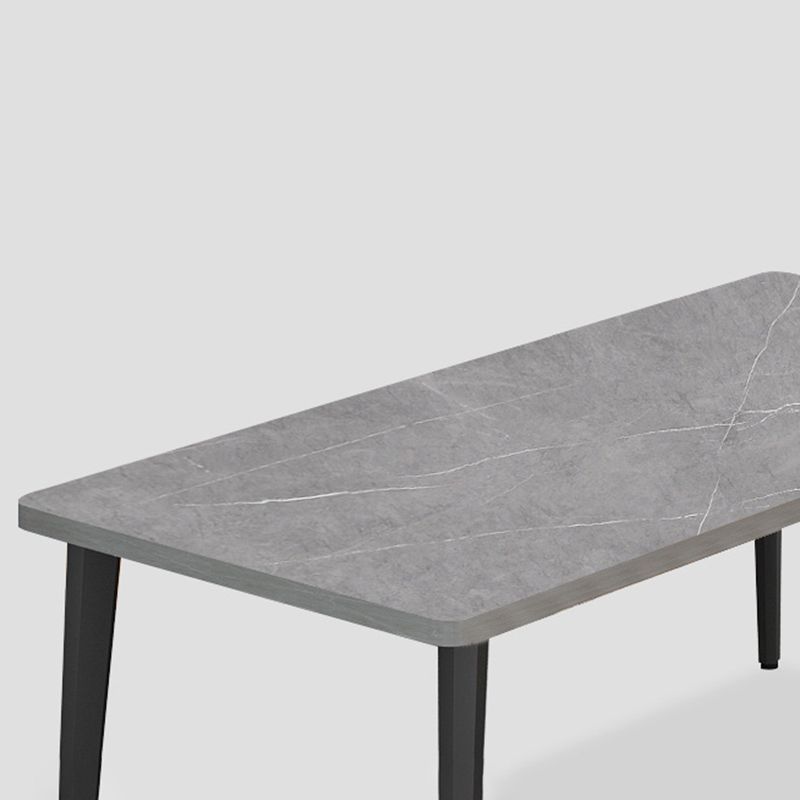 Minimalist Kitchen Rectangle Dining Table Sintered Stone Standard Dining Table with 4 Legs Base Clearhalo ' dining_table' 'Dining Tables & Seating' 'Dining Tables' 'furn' 'furn_dining_table' 'Furniture' 'furniture_dining_table' 'Kitchen & Dining Furniture' 'kitchen&dining_furn' 'kitchen' 'kitchen_dining_table' 1200x1200_5f51886c-14b9-4267-ab19-af67fd9d8343