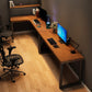 Rectangular Corner Writing Desk Solid Wood Office Desk with Iron Legs for Bedroom Clearhalo 'furn' 'furn_office_desk' 'Furniture' 'Office Desks' 'Office Furniture' 'office_desk' 1200x1200_5f5390db-5f8b-4e7a-9613-e5234c6650f7