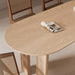 Mesa de comedor de madera moderna, mesa de comedor con pedestal doble para comedor