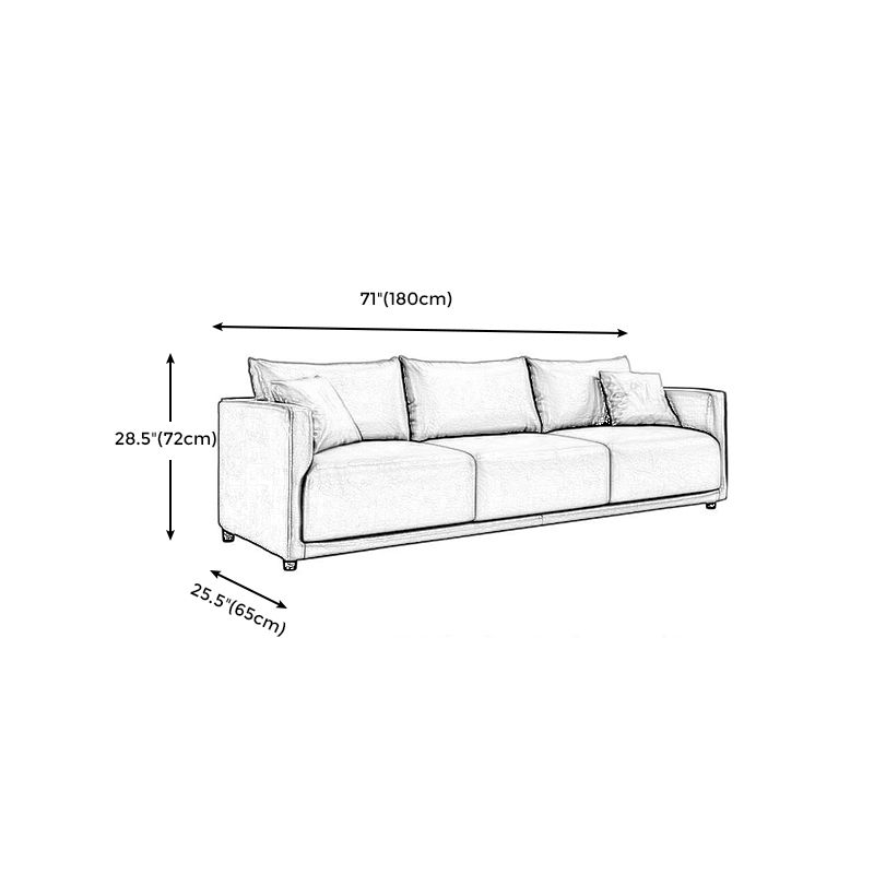 Modern 3-seater Sofa Three Pillows Back Couch with Square Arms for Apartment Clearhalo 'furn' 'furn_sofas' 'Furniture' 'furniture_sofas' 'Living Room Furniture' 'Sofa' 'sofas' 1200x1200_5f57aed8-0b61-472c-8fec-922e923b1367