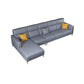 Glam Stationary Sectional Sofa Cushion Back Leather Living Room Set Clearhalo 'furn' 'furn_sectionals' 'Furniture' 'Living Room Furniture' 'Sectionals' 1200x1200_5f5885f8-222a-4492-9e75-73835954b676