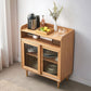 Mid-Century Design Rectangle Storage Cabinet Solid Wood Accent Cabinet