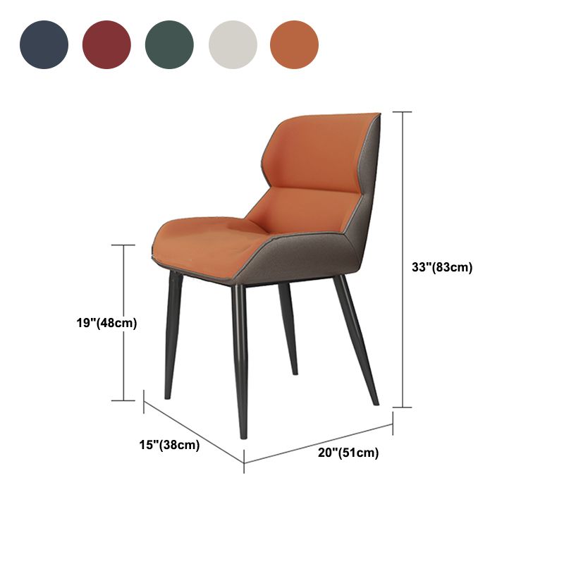 Modern Style Parsons Dining Chair Faux Leather Armless Dining Chair Clearhalo 'Dining Chairs' 'Dining Tables & Seating' 'dining_chair' 'furn' 'furn_dining_chair' 'Furniture' 'Kitchen & Dining Furniture' 1200x1200_5f59aa51-705e-4024-91ee-de98d0e6a616