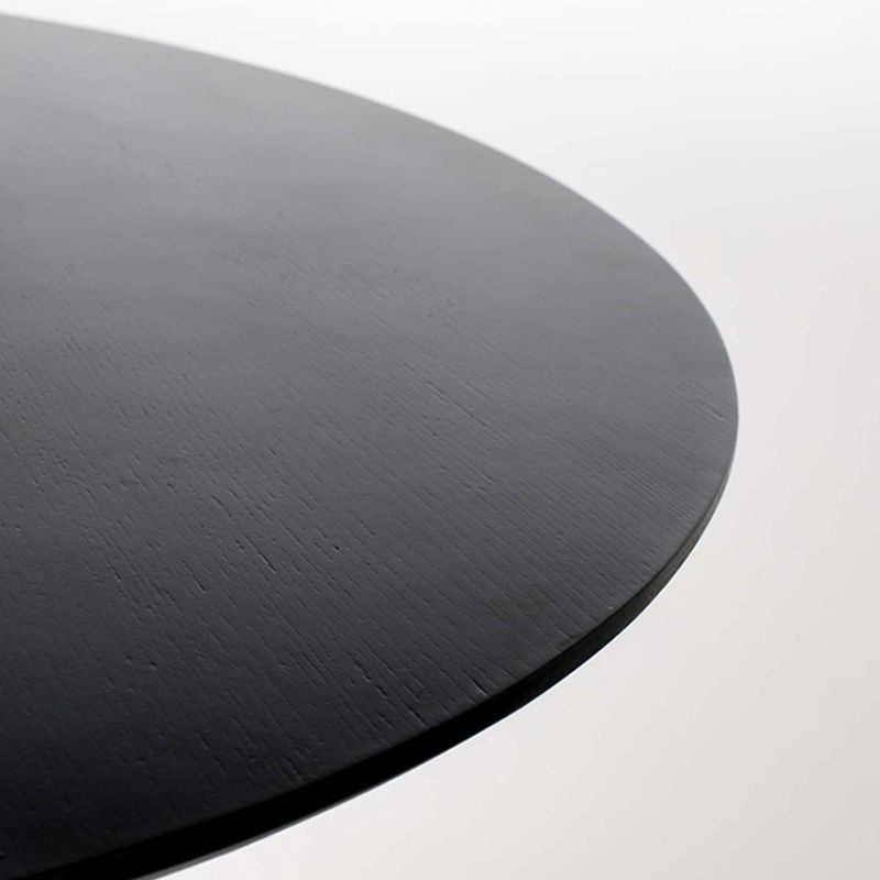Modern Round Table Pine Solid Wood Pedestal Dining Table in Black Clearhalo 'Dining Tables & Seating' 'Dining Tables' 'dining_table' 'furn' 'furn_dining_table' 'Furniture' 'Kitchen & Dining Furniture' 1200x1200_5f5a999b-b71c-441a-acba-621def818f15