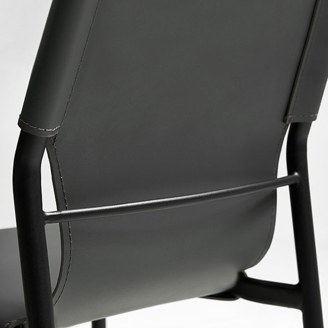 Minimalist Leather Dining Chairs Armless Solid Back Chairs for Kitchen Clearhalo 'Dining Chairs' 'Dining Tables & Seating' 'dining_chair' 'furn' 'furn_dining_chair' 'Furniture' 'furniture_dining_chair' 'Kitchen & Dining Furniture' 1200x1200_5f5b9f57-c16e-4936-9169-f39c32d14a74