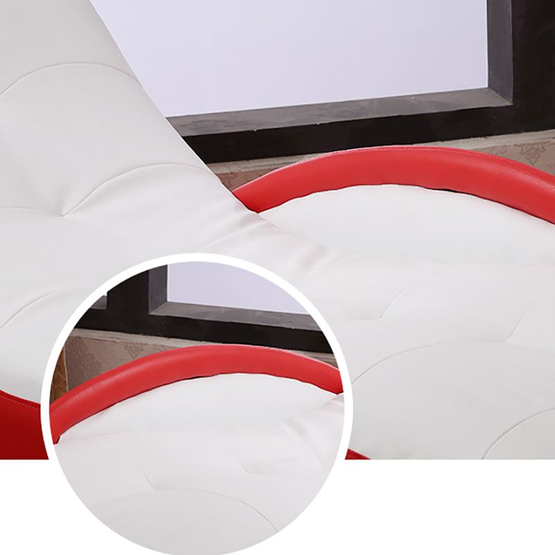 Modern Upholstered Reclining Chaise Lounge with One Arm Faux Leather Chaise Clearhalo 'Chairs & Seating' 'Chaise Lounge' 'chaise_lounge' 'furn' 'furn_chaise_lounge' 'Furniture' 'Living Room Furniture' 1200x1200_5f5cc67c-0567-4423-9831-bd62372f9601