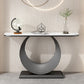 1-shelf 31.5" Tall Console Table Modern Stone Accent Table for Hall