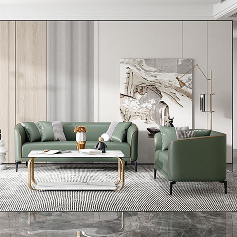 25.98 "幅のタキシードアームソファ染色耐性ソファ2枕付き