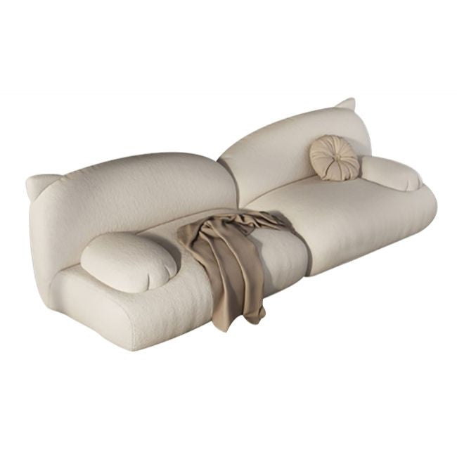 Canapé de bras encastré blanc canapé standard contemporain pour le salon, appartement