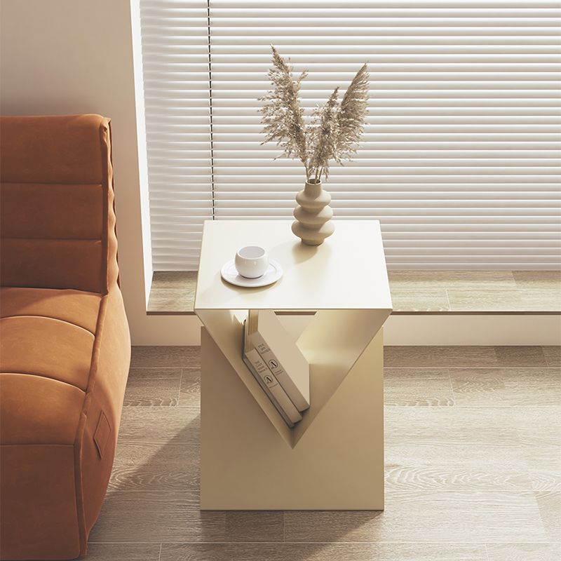 15" Wide Contemporary Corner Table Square Side Table with Storage