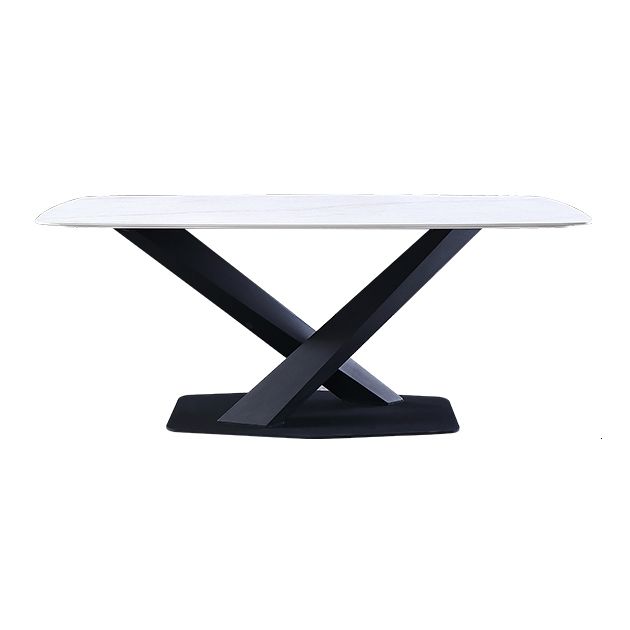 Traditional Luxury Rectangle Dining Table Sintered Stone Table with Pedestal Base Clearhalo ' dining_table' 'Dining Tables & Seating' 'Dining Tables' 'furn' 'furn_dining_table' 'Furniture' 'furniture_dining_table' 'Kitchen & Dining Furniture' 'kitchen&dining_furn' 'kitchen' 'kitchen_dining_table' 1200x1200_5f60f83e-f86c-4525-b775-1eb87eb321d6