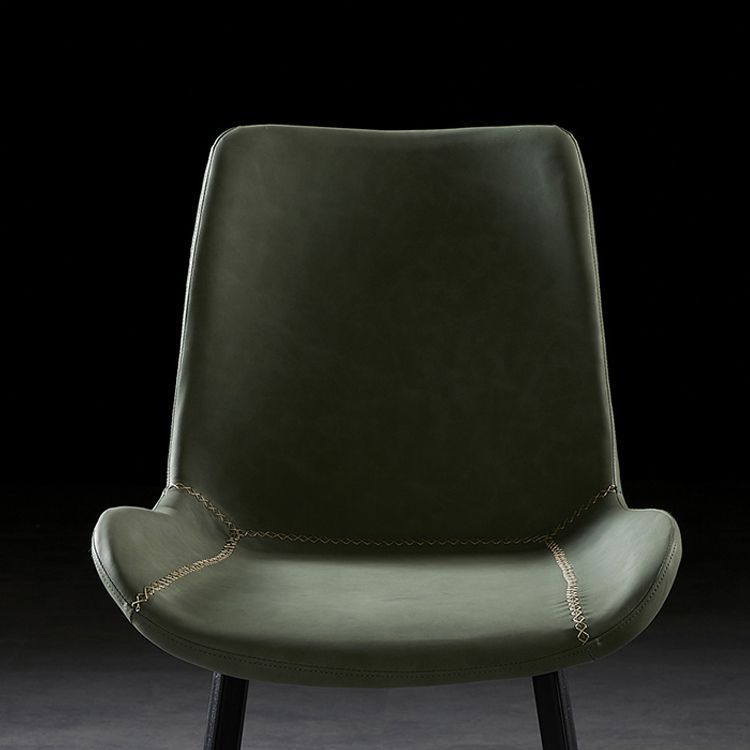 Industrial Design Solid Back Dining Side Chair Leather Arm Dining Side Chair Clearhalo ' kitchen&dining_furn' 'Dining Chairs' 'Dining Tables & Seating' 'dining_chair' 'furn' 'furn_dining_chair' 'Furniture' 'furniture_dining_chair' 'Kitchen & Dining Furniture' 'kitchen' 1200x1200_5f63f0ae-dca4-4bb0-95da-591969f275bf