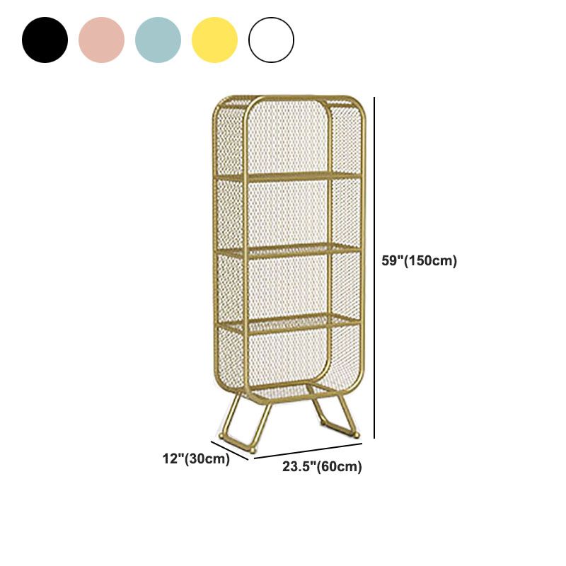 Glam Iron Standard Bookshelf Vertical Closed Back Bookshelf for Home Clearhalo 'Bookcases' 'furn' 'furn_bookcases' 'Furniture' 'furniture_bookcases' 'kitchen' 'kitchen_bookcases' 'Living Room Furniture' 'Office Furniture' 1200x1200_5f642a92-551c-4b1e-9645-fa41269c5561