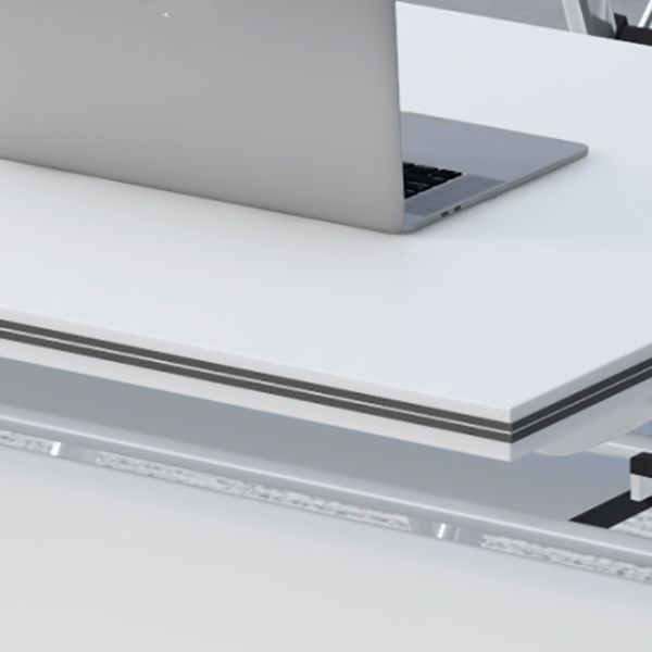 Manufactured Wood Rectangle Folding Desk Contemporary Office Desk with Wheels Clearhalo 'furn' 'furn_office_desk' 'Furniture' 'Office Desks' 'Office Furniture' 'office_desk' 1200x1200_5f67a18c-a718-490e-b00a-ffeae2aa2dd4