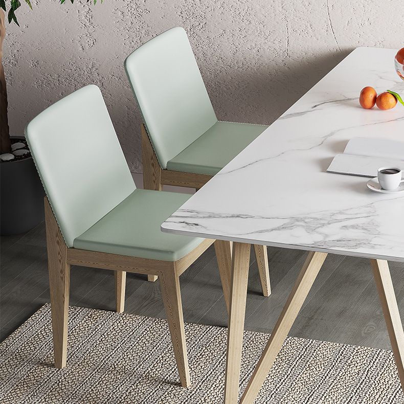 木製フレーム付きマット仕上げダイニングテーブルセット1/4/5/7ピースグラムディネットセット