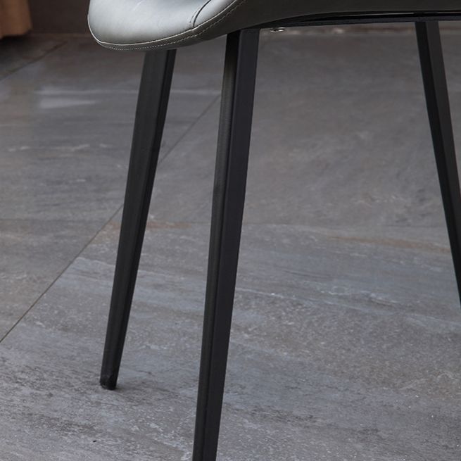 Industrial Metal Kitchen Dining Room Side Chair Solid Back Chair Clearhalo ' kitchen&dining_furn' 'Dining Chairs' 'Dining Tables & Seating' 'dining_chair' 'furn' 'furn_dining_chair' 'Furniture' 'furniture_dining_chair' 'Kitchen & Dining Furniture' 'kitchen' 1200x1200_5f68a94b-20d3-4782-9df0-73085e3d11bd