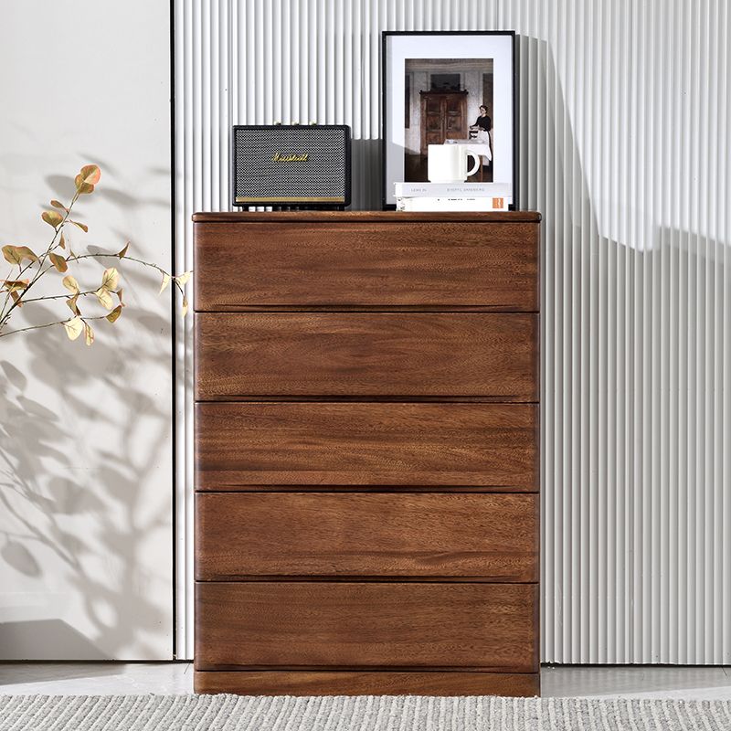 Mid-Century Modern Accent Chest with 5 Drawers Rectangle Chest Clearhalo 'Cabinets & Chests' 'cabinets_chests' 'furn' 'furn_cabinets_chests' 'Furniture' 'Living Room Furniture' 1200x1200_5f68be4f-373a-470e-bf03-40c3b4eaad4e