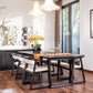 Modern Style Home Dining Table Rectangular Shape Table with Double Pedestal Clearhalo ' dining_table' 'Dining Tables & Seating' 'Dining Tables' 'furn' 'furn_dining_table' 'Furniture' 'furniture_dining_table' 'Kitchen & Dining Furniture' 'kitchen&dining_furn' 'kitchen' 'kitchen_dining_table' 1200x1200_5f691221-eecd-47a1-bb73-c3d940cb54c3