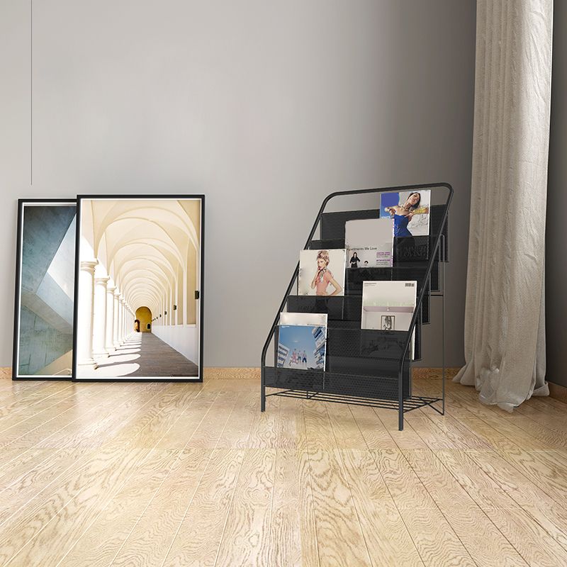 Closed Back Iron Ladder Bookshelf Contemporary Vertical Bookcase Clearhalo 'Bookcases' 'furn' 'furn_bookcases' 'Furniture' 'furniture_bookcases' 'Office Furniture' 1200x1200_5f692ad3-9129-4396-b73d-48cc80191d4a