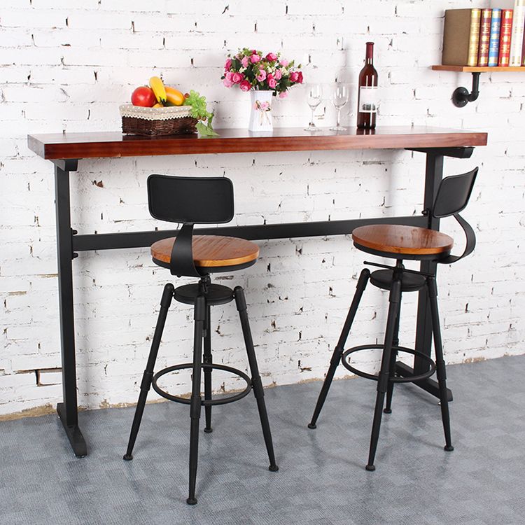 Industrial Metal Barstool Leather Counter Stool in Matte Finish for Home Clearhalo 'Bar Furniture' 'Bar Stools' 'bar_stools' 'furn' 'furn_bar_stools' 'Furniture' 'Kitchen & Dining Furniture' 1200x1200_5f693c43-e274-4d1c-97ab-c98bcd1be45c