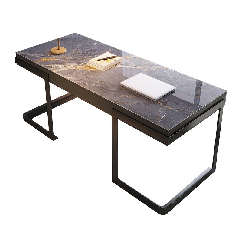 Bureau d'écriture en bois massif moderne 3 dessins de bureau rectangulaire de dessin