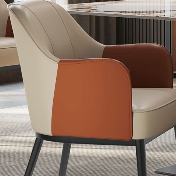 Sedia a braccio in stile industriale sedia da pranzo in vetro per camera da letto