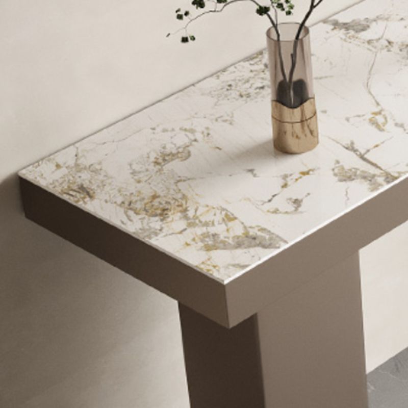 Stone Bar Dining Table Modern Rectangle Bar Table with Double Pedestal for Porch Clearhalo 'Bar Furniture' 'Bar Tables' 'bar_tables' 'furn' 'furn_bar_tables' 'Furniture' 'furniture_bar_tables' 'Kitchen & Dining Furniture' 1200x1200_5f6bdca6-b919-4323-a55d-4a2c8595e356