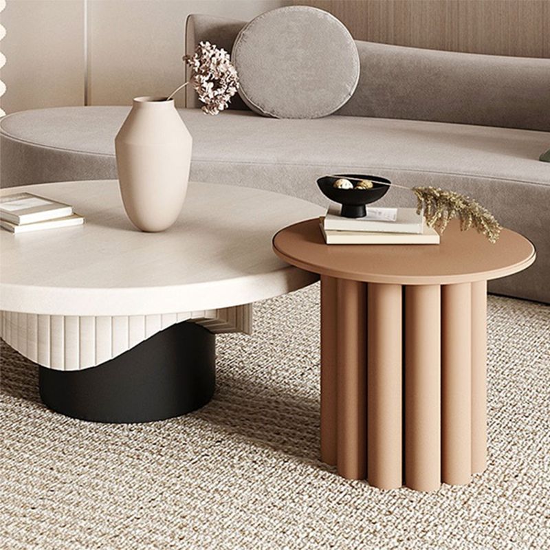 Piedistal Base Design rotondo tavolino in legno moderno tavolino