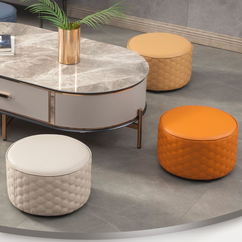 Genuine Leather Standard Stool Modern Minimalist Round Footrest Clearhalo 'furn' 'furn_ottomans_poufs' 'Furniture' 'Living Room Furniture' 'Ottomans & Poufs' 'ottomans_poufs' 1200x1200_5f6df4ec-02d4-4a2b-b7e1-aec416994c08