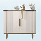Gambe metalliche Sideboard bianca Tabella 35,4 "supporto a buffet alto con archiviazione